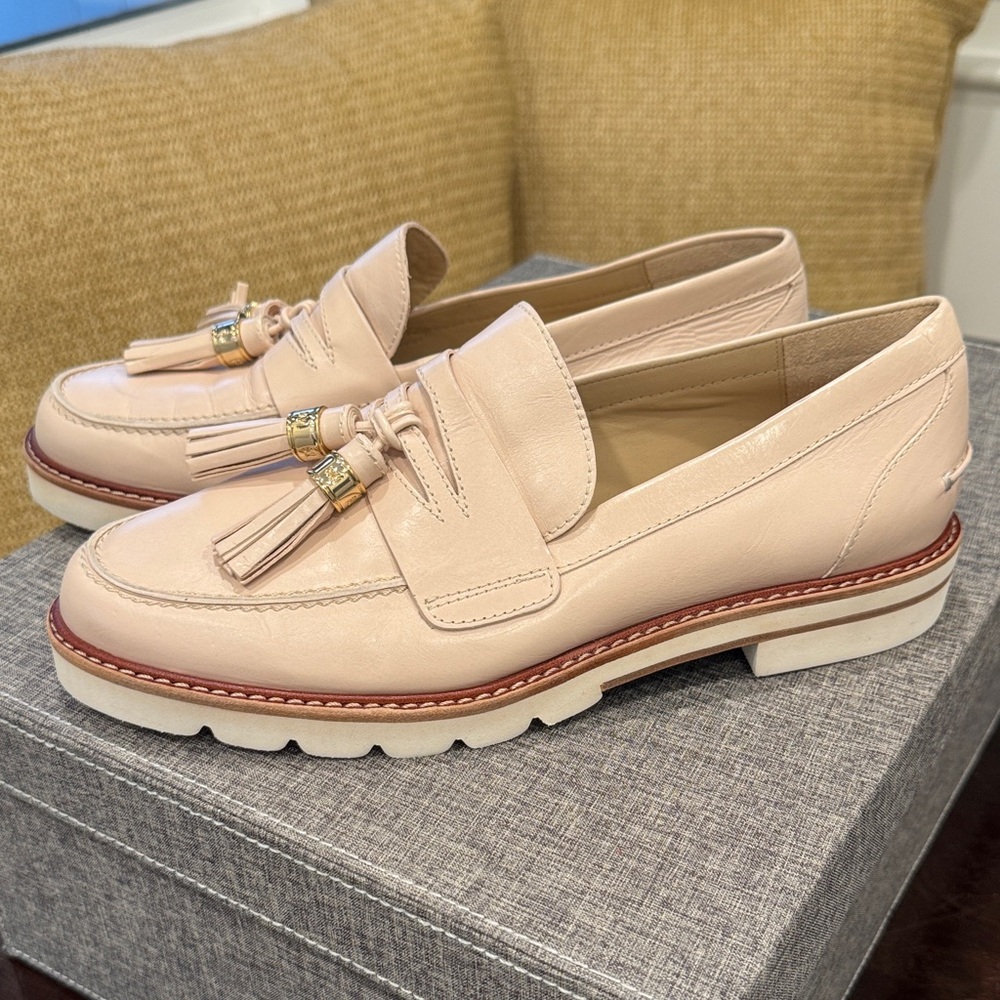 Stuart Weitzman Leather Tassle Loafer